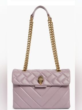 Kurt Geiger London Kensington Quilted Leather Lilac Shoulder Bag💜💛